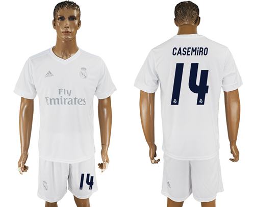 Real Madrid #14 Casemiro Marine Environmental Protection Home Soccer Club Jersey - Click Image to Close